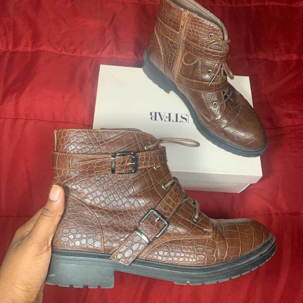 Brown Combat Boots